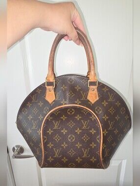 Vintage LOUIS VUITTON Monogram Ellipse GM with Vachetta Trim